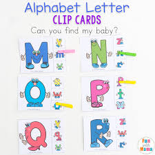 lowercase letter matching clip cards