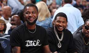 Usher sits with lookalike Tee Morant at ...