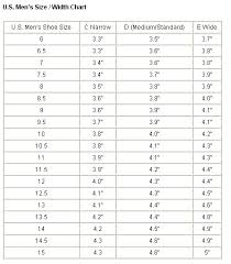 Shoe Size Width Chart Shoes Online For Women