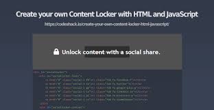 content locker with html and javascript