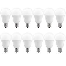 Feit Electric 60 Watt Equivalent A15 Intermediate Dimmable Cec White Finish Led Ceiling Fan Light Bulb Bright White 3000k 12 Pack