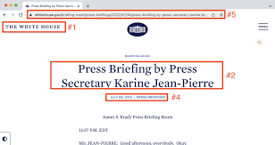 to cite a white house press briefing