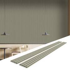 Sunwings 6 Pieces Gray 102 In X 6 5 In X 0 94 In Wpc 3d Wood Wall Paneling For Interior Wall Decor 27 6 Sq Ft Case