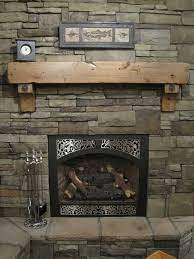 Rustic Fireplace Mantel With Corbels