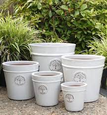 Round Glazed Garden Pots