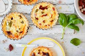 mini quiches with ham and sundried