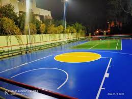 polyurethane outdoor basketball court