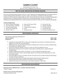Resume Template Resume Template For Experienced Software Engineer