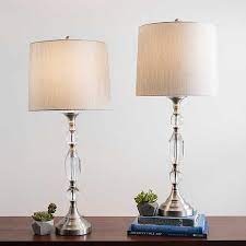 Set down your book, tap the lamp, and fall asleep. Silver Crystal Table Lamp Set Of 2 Kirklands