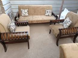 5 seater lobby teak wood sofa set at rs