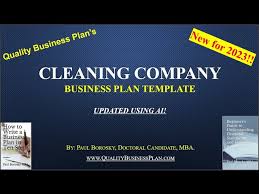 cleaning company business plan template