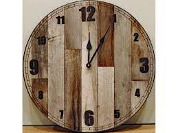 Large Rustic Wooden Country Wall Clock