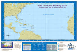2016 Swiftmaps Official Atlantic Basin Hurricane Tracking Wall Chart