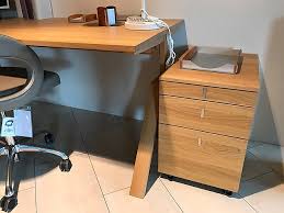 Schreibtisch, eiche, wild naturöl, 75 × 102 cm. Schreibtische Cubus Rollcontainer Team7 Mobel