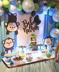 monkey baby shower theme jungle cakes