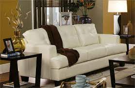 Cream Leather Sofa Set Samuel