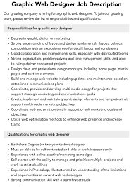 graphic web designer job description