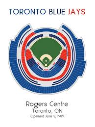 Toronto Blue Jays Mlb Stadium Map Ballpark Map Baseball Stadium Map Gift For Him Stadium Seating Chart Man Cave