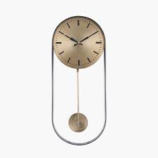 Antique Brass Pendulum Wall Clock Zurleys