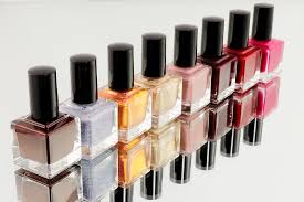eight orted nail polish bottles