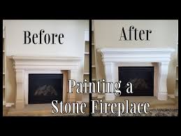 Painting A Stone Fireplace Getting