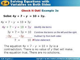 solving equations 2 4 variables