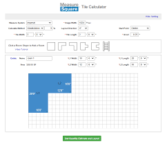 tile layout calculator mere square