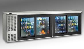 108 sliding door backbar refrigerator