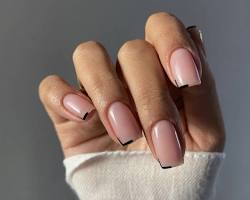 person with manicured nails