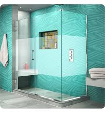 This collection is extremely versatile with an incredible range of sizes to. Dreamline Shen 24 Hfr 0 Unidoor Plus W 53 1 2 To 60 1 2 X D 30 3 8 To 34 3 8 X H 72 Hinged Shower Enclosure Half Frosted Glass Door