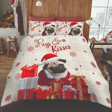 Pug And Kisses Duvet Cover
