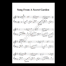 song from a secret garden piano sheet