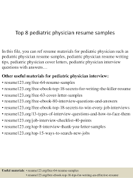 Top 8 Pediatric Physician Resume Samples
