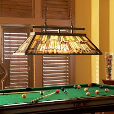 stained glass hanging pool table lamp