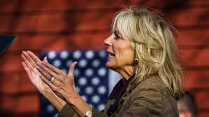 Jill biden speaks to supporters while campaigning for her husband during a drive in rally sunday let me be clear: Jill Biden Campaigns In Rochester There Are No Do Overs This Is It Twin Cities