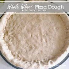 whole wheat pizza dough in the bread