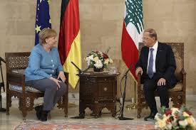 Image result for PRESIDENT of the Republic of Lebanon, General Michel Aoun meets with MERKEL