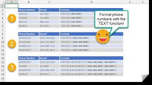 how to format a telephone number using
