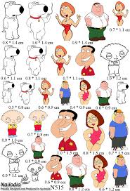 family guy nail art decal sticker