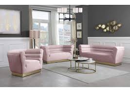 bellini pink velvet chair harlem furniture