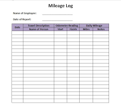 30 Printable Mileage Log Templates Free Template Lab