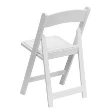 padded white folding garden chairs