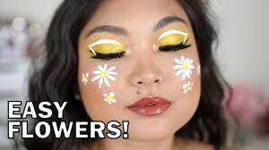 easy flower makeup hack yellow