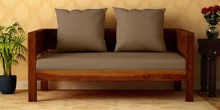 raiden 2 seater sofa in honey oak