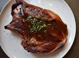 pork shoulder steak with honey mustard