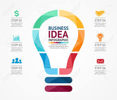 Vector Idea Infographic With Light Bulb Template For Creative