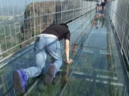 Raw Tourists Brave Glass Bottom Bridge