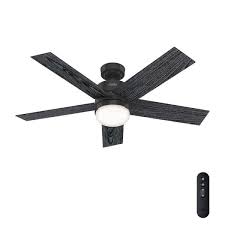 Indoor Matte Black Smart Ceiling Fan