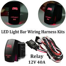 Led light bar switch wiring diagram source: 12v Suv Atv Red Led Light Bar Rocker Switch Wiring Harness 40a Relay Fuse Kit Wire Aliexpress