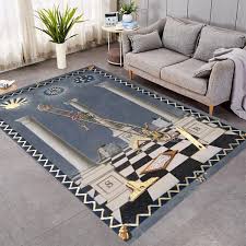 masonic symbols area rug living room
